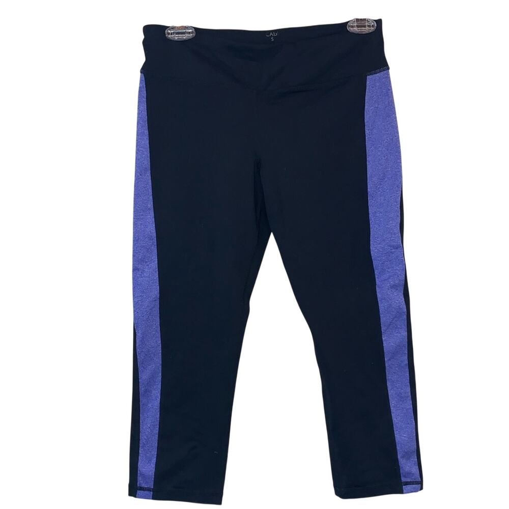 Cabi Black & Purple Capri Leggings